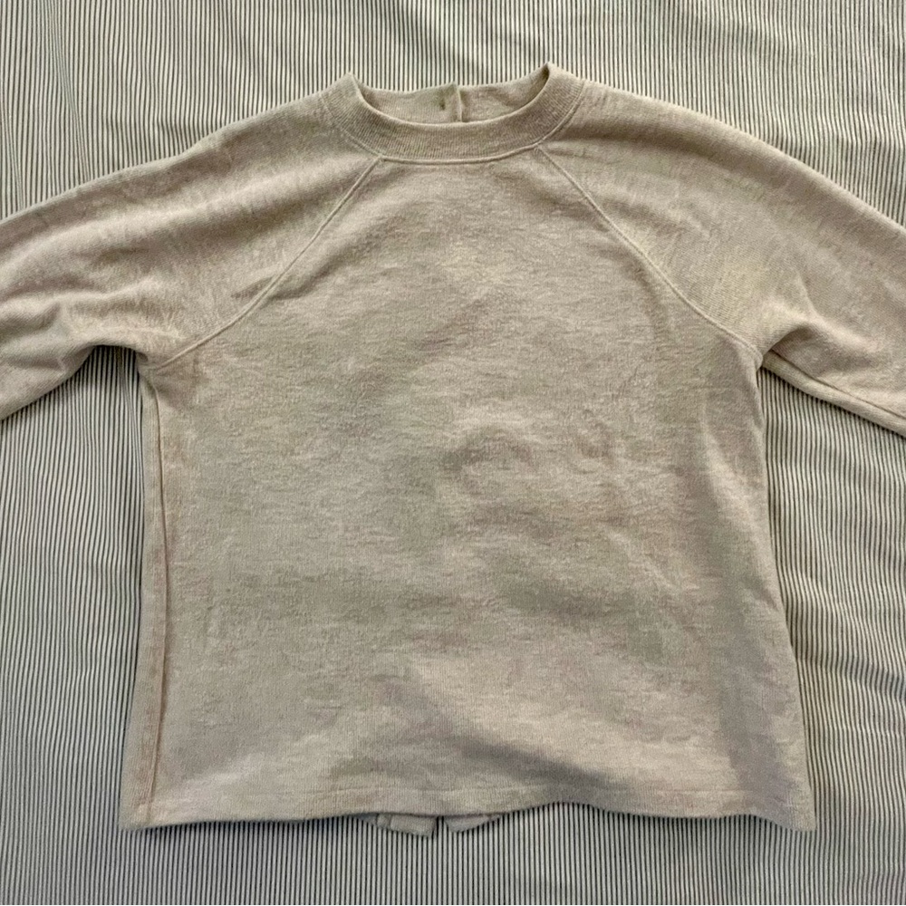 Madewell Button Back Cream Knit Sweater